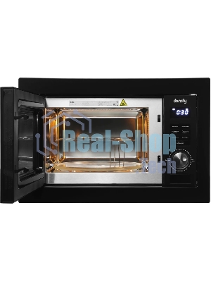 Встраиваемая микроволновая печь Domfy DM2540BW BG черный, 25 л, 900 Вт, переключатели - поворотный механизм/кнопки