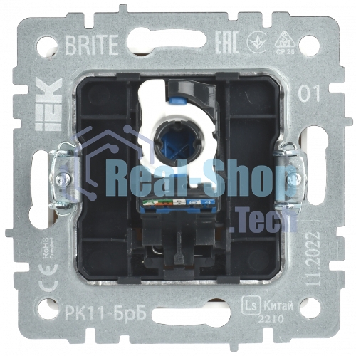 Розетка компьютерная IEK BRITE РК11-БрБ RJ45 кат.6 белый