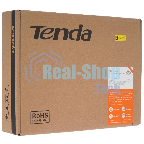 Коммутатор облачный управляемый Tenda TEG2224D 24x1 Гбит/с, металлический корпус