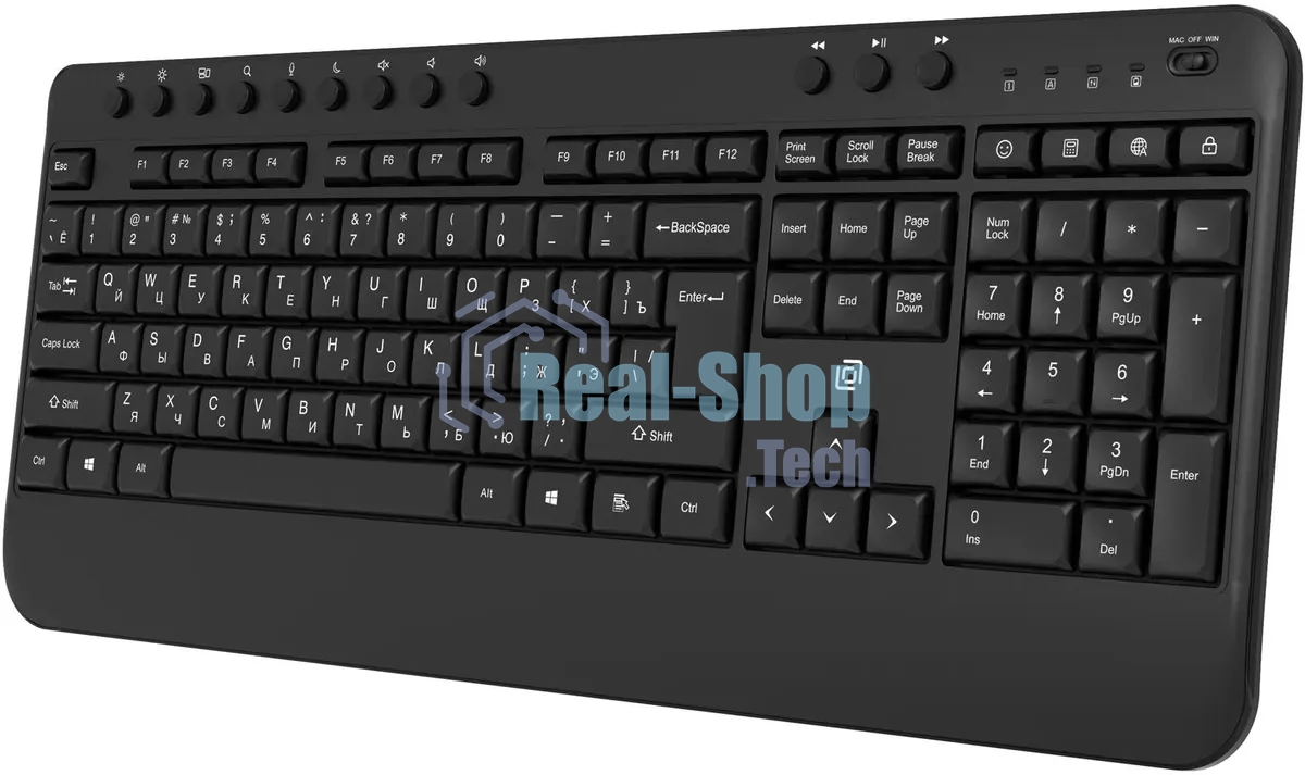 Клавиатура Oklick K257W беспроводная, радиоканал, чёрный