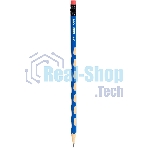 Карандаш чернографитный Deli EC016-2B U-Touch 2B, трехгранный, (12шт) ластик