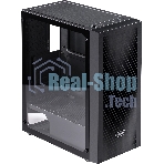 Корпус без блока питания PCCOOLER MA100 MESH BK, Mesh Mid Tower, черный, TG, 0.4 SPCC, 3x120мм ARGb ATX, mATX, mITX 160/310/180мм 2x2.5