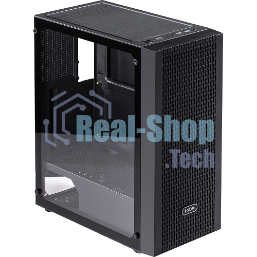 Корпус без блока питания PCCOOLER MA100 MESH BK, Mesh Mid Tower, черный, TG, 0.4 SPCC, 3x120мм ARGb ATX, mATX, mITX 160/310/180мм 2x2.5