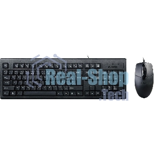 Комплект клавиатура+мышь A4Tech KRS-8372 проводной, USB, 1200 DPI, чёрный