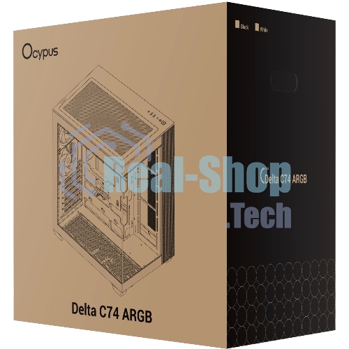 Корпус Ocypus Delta C74 ARGB Black, Midi-Tower, чёрный, 2 x 120 мм
