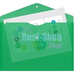 Конверт на кнопке Silwerhof Eco A4 пластик 0.12мм зеленый