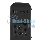 Компьютерный корпус Minitower ExeGate EX294384RUS Mistery R2 (mATX, без БП, 2*USB+1*USB 3.0, аудио, черный, 1 вент. 12см с RGb подсветкой и полоса на передней панели, боковая панель - закаленное стекло)