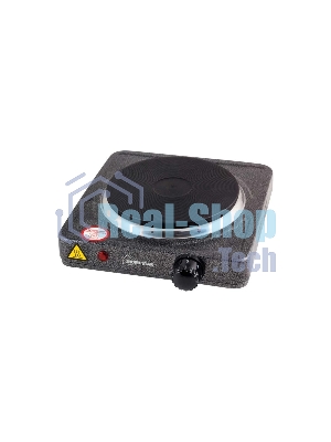 Плита настольная электрическая Homestar HS-1102 серый, 1 кВт, ТЭН, конфорки - 1, нержавеющая сталь, поворотные переключатели