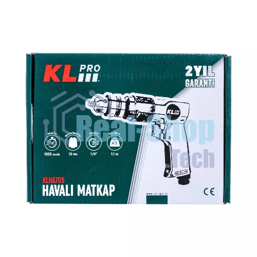 Профессиональная пневмодрель Klpro KLHA705 (1800 об/мин, 10мм, 1/4