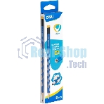 Карандаш чернографитный Deli EC016-HB U-Touch HB шестигранный синий (12шт) ластик