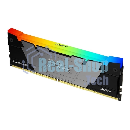 Оперативная память Kingston Fury Beast, DDR4, 32Gb (1x32Gb), 3600MHz, CL18, DIMM, с радиатором, RGB, черный