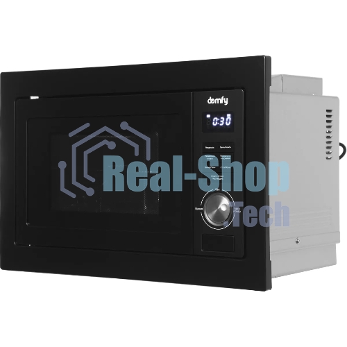 Встраиваемая микроволновая печь Domfy DM2540BW BG черный, 25 л, 900 Вт, переключатели - поворотный механизм/кнопки