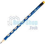 Карандаш чернографитный Deli EC016-HB U-Touch HB шестигранный синий (12шт) ластик