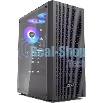 Корпус без блока питания PCCOOLER MA100 MESH BK, Mesh Mid Tower, черный, TG, 0.4 SPCC, 3x120мм ARGb ATX, mATX, mITX 160/310/180мм 2x2.5