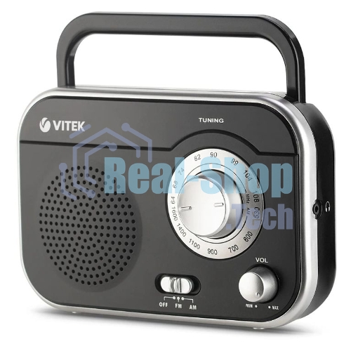 Радиоприемник Vitek VT-3593 (BK) Выходная мощность 1 вт. Динамики 1.Тип батареек UM-2/C