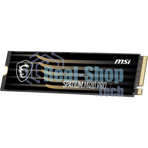 Накопитель SSD MSI SPATIUM M480 PRO, 2Tb, M.2 2280, PCIe 4.0 x4, NVMe, R/W 7400/7000