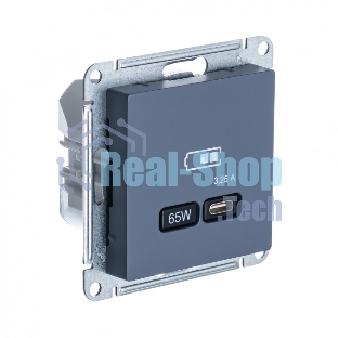 Розетка USB SE тип-C 65W высокоскор. заряд. QC, PD, мех. AtlasDesign грифель