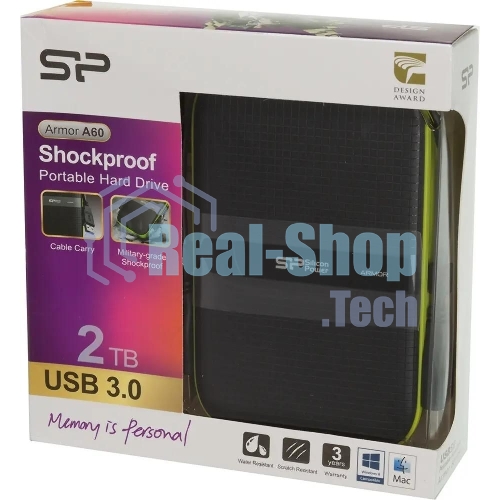 Внешний HDD Silicon Power USB 3.0 2Tb A60 SP020TbPHDA60S3K Armor 2.5