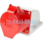 Розетка Rexant 125 стационарная 3Р+РЕ+N 32А 380В IP44