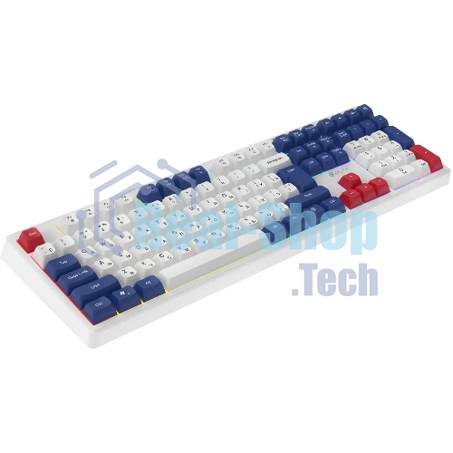 Клавиатура Oklick 725G проводная, USB Type-A, белый/красный