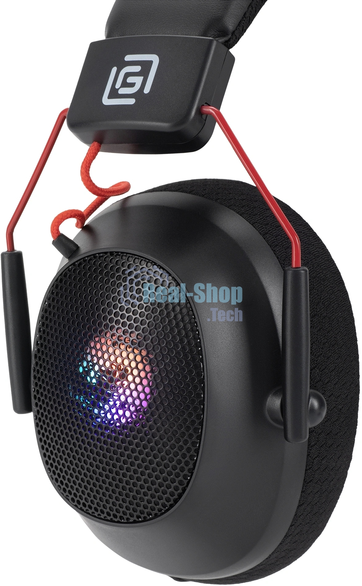 Гарнитура Oklick HS-L305G чёрный, проводная, USB, подсветка
