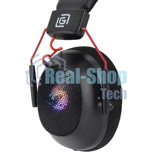 Гарнитура Oklick HS-L305G чёрный, проводная, USB, подсветка