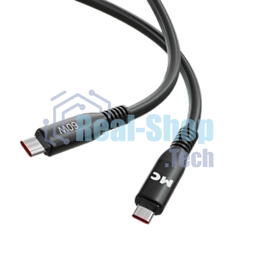 Дата-кабель MORE CHOICE (4620202554543) K83aa 2м USB 3.0A PD 60W для Type-C Type-C- 2м, черный