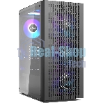 Корпус без блока питания PCCOOLER MA100 MESH BK, Mesh Mid Tower, черный, TG, 0.4 SPCC, 3x120мм ARGb ATX, mATX, mITX 160/310/180мм 2x2.5