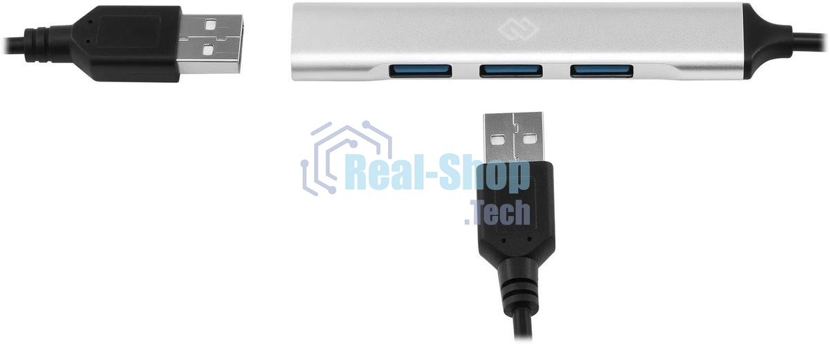 USB-концентратор Digma DHUB-4USB-AC-2.0, USB-C + USB-A, USB 2.0 4 портов, USB