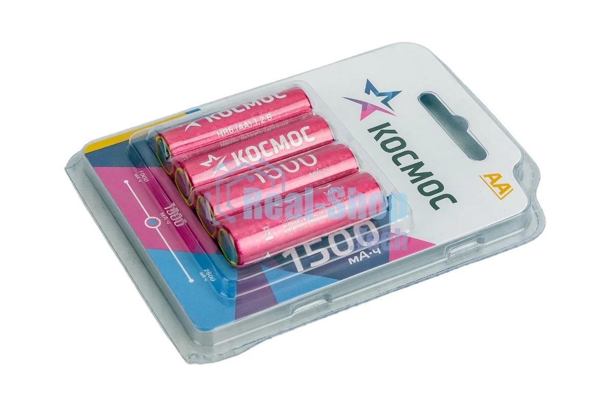 Аккумулятор AA/R6 NI-MN 1500мА.ч BP-4 (блист.4шт) КОСМОС KOCR6NIMH1500mAh4BL