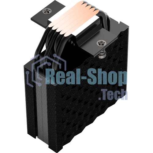 Кулер для процессора PCCooler RT500 BK (240W, 4-pin PWM, LED temp., 152мм, Al/Cu, 5x6мм, 1x120мм, 73.32CFM, 34.9dBA, 2200RPM, S: 1851/1700/1200/115X, AM5/AM4, черный)