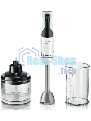Блендер погружной Bosch MSM4W220 белый, 600 Вт, плавная регулировка, турбо