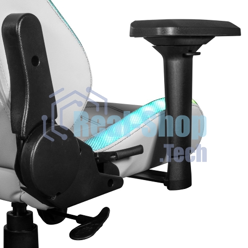 Кресло KFA2 Gaming Chair 01 RGB SE белый, экокожа, RGB-подсветка, подголовник