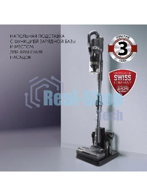 Пылесос вертикальный Polaris IQ Home PVCS 4070 графит/серый, питание от аккумулятора, 200 Вт, уборка сухая/влажная, пылесборник 0.3 л
