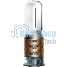 Очиститель-увлажнитель воздуха Dyson PH05 545007-01 белый/золотистый, 40 м², 5 л, HEPA H13, угольный фильтр, SCO-катализатор, УФ-стерилизация воды, управление со смартфона, датчики качества воздуха, 6 режимов работы