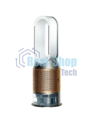 Очиститель-увлажнитель воздуха Dyson PH05 545007-01 белый/золотистый, 40 м², 5 л, HEPA H13, угольный фильтр, SCO-катализатор, УФ-стерилизация воды, управление со смартфона, датчики качества воздуха, 6 режимов работы