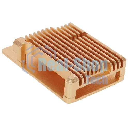 Корпус Qumo Aluminum case without fan, Raspberry Pi 3, gold(RS025)