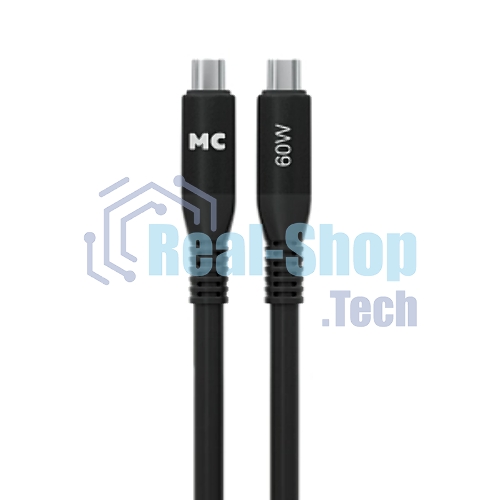 Дата-кабель MORE CHOICE (4620202554543) K83aa 2м USB 3.0A PD 60W для Type-C Type-C- 2м, черный