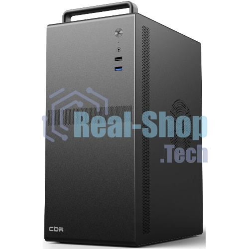 Компьютерный корпус CBR mATX Minitower V205, без БП, 1хUSB 3.0, 1хUSB 2.0, HD Audio+Mic, ручка, каркас металл 1.8мм, Black PCC-MATX-V205-WPSU