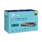 Коммутатор настольный TP-Link TL-SG1005P-PD с 5 гиг. портами (1 порт с входящим PoE++, 4 порта с исходящим PoE+), бюджет PoE: 9, 21, 47 или 66 Вт (зависит от используемого стандарта входящего PoE)