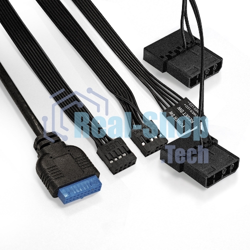 Компьютерный корпус Minitower ExeGate Mistery R2-NPX400 (mATX, БП 400NPX с вент. 12 см, 2*USB+1*USB 3.0, аудио, черный, 1 вент. 12см с RGb подсветкой и полоса на передней панели, боковая панель - закаленное стекло)