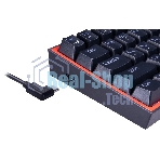 Клавиатура Redragon Fizz проводная, USB Type-A, чёрный/красный