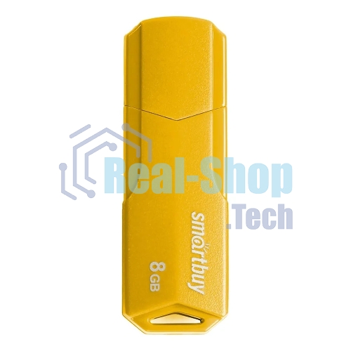 Флешка USB Smartbuy CLUE Yellow (SB8GbCLU-Y), 8Gb, USB 2.0, R/W 15/5, желтый
