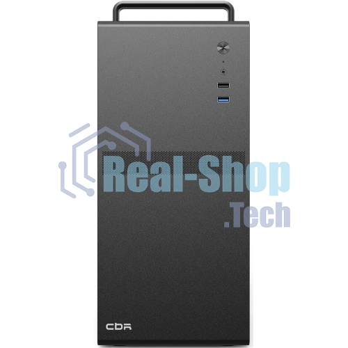 Компьютерный корпус CBR mATX Minitower V205, без БП, 1хUSB 3.0, 1хUSB 2.0, HD Audio+Mic, ручка, каркас металл 1.8мм, Black PCC-MATX-V205-WPSU