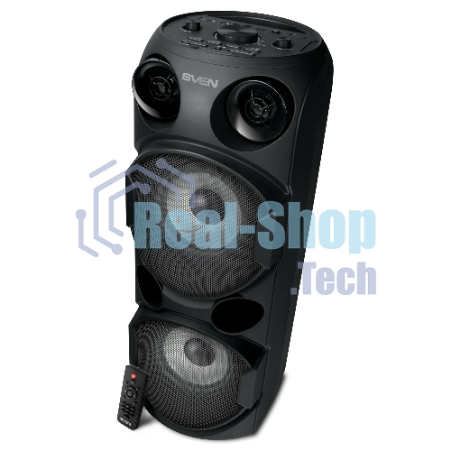 Колонка АС SVEN PS-750, черный (80 Вт, TWS, Bluetooth, FM, USB, microSD, LED-дисплей, 2х4400мА*ч)
