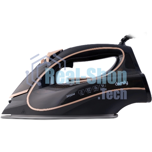 Утюг Domfy DSC-EI901 черный/золотистый, 3000 Вт, 220 г/мин, 450 мл