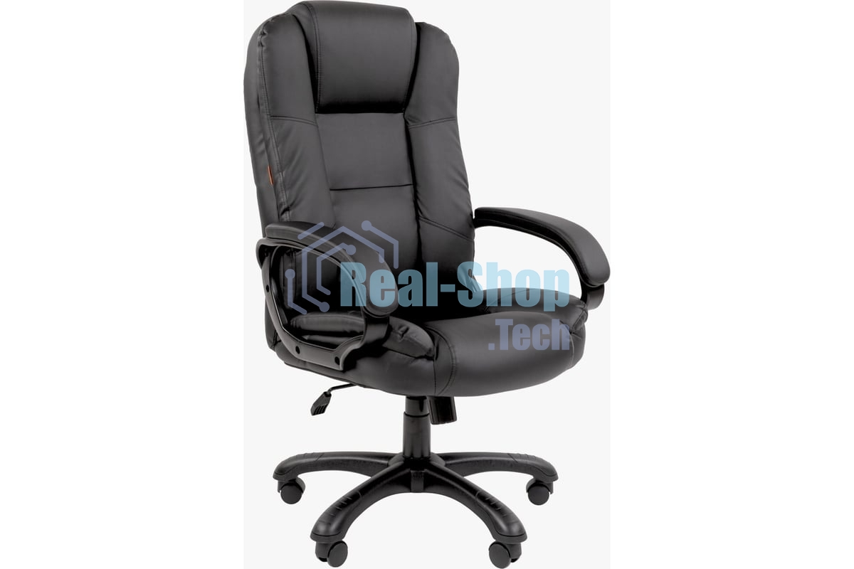 Кресло Chairman 600 черный, экокожа, 120 кг