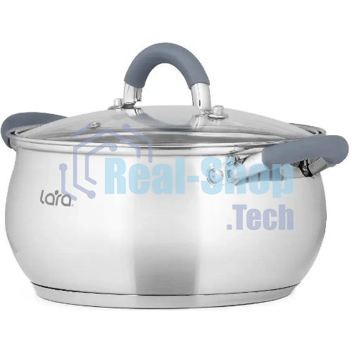 Кастрюля Lara LR02-482 BELL 20x11,5 см, 3,5 л, нержавеющая сталь 316L (хром/никель/молибден), с крышкой