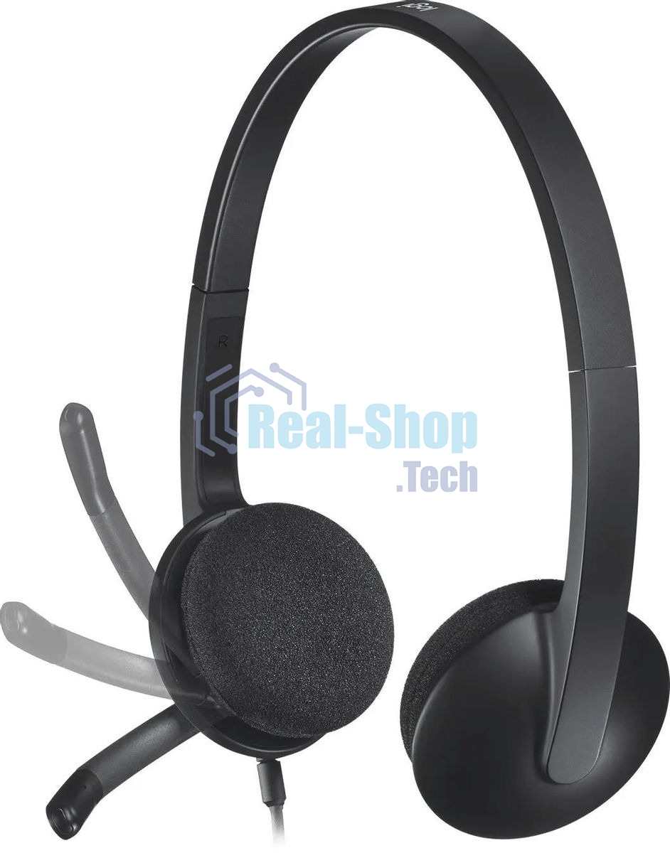 Гарнитура Logitech H340 чёрный, проводная, USB