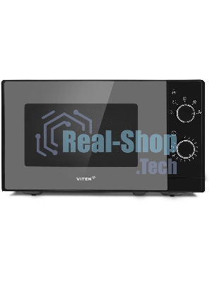 Микроволновая печь Vitek VT-MW2020 черный/хром, 20 л, 700 Вт, переключатели — поворотный механизм
